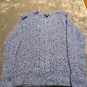 Land’s End Blue Cable Knit Sweater 100% Cotton